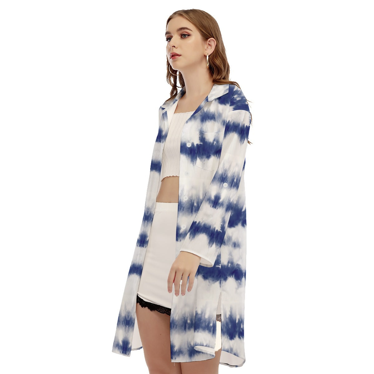 Beba crush side slit top dress