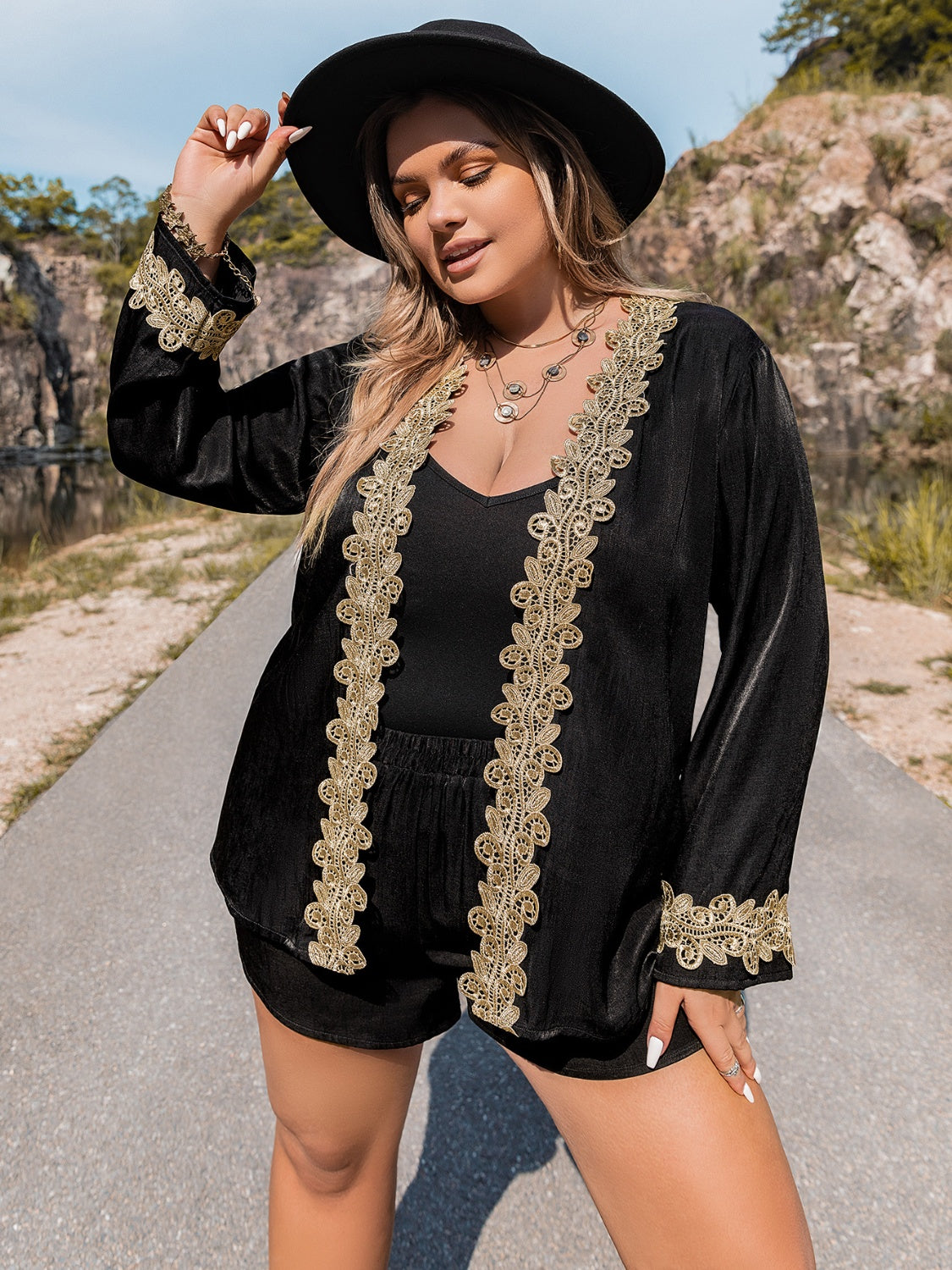 Contrast Long Sleeve Cardigan