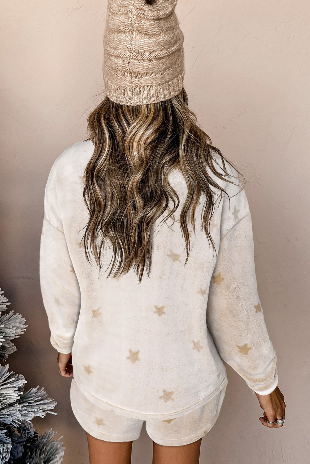 Star Print Top and Shorts Lounge Set